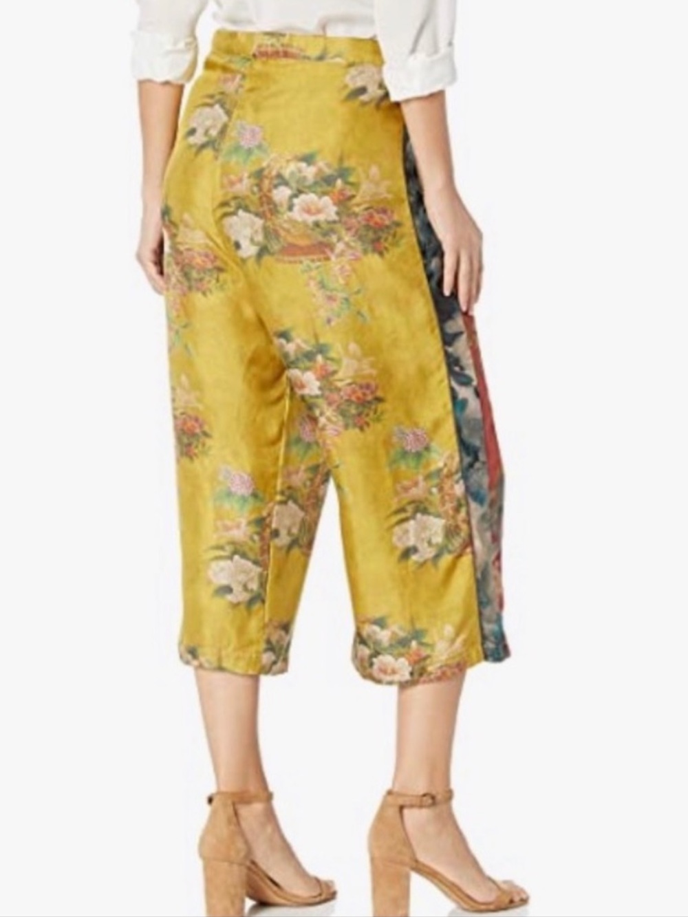 Johnny Was Dylan Pant Silk Floral Wideleg Palazzo Pants Large NWT MSRP $275 Chic - Picture 2 of 16